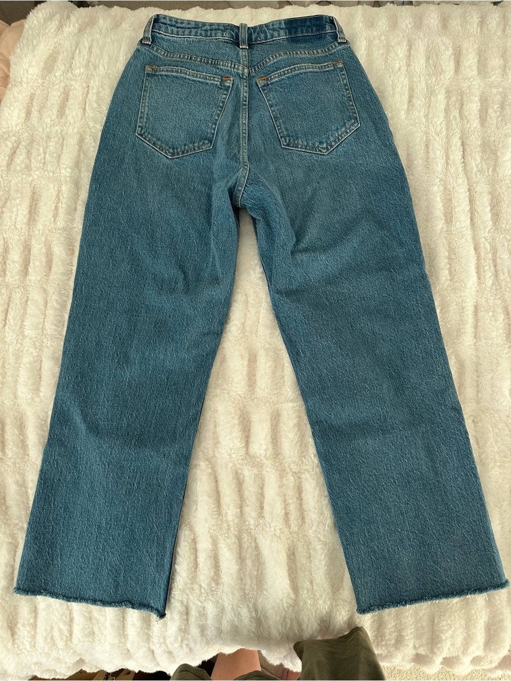 NWT Abercrombie Curve Love High Rise Vintage Straight Jeans Size 25 XShort - Picture 7 of 7